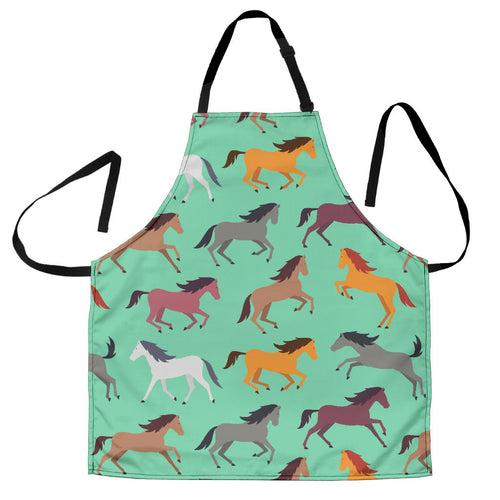 Colorful Horses Pattern Adjustable Apron