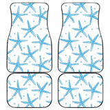 Watercolor Starfish Pattern Front And Back Car Mats
