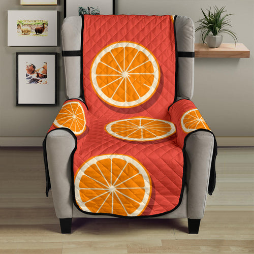 Oranges pattern red background Chair Cover Protector