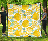 Lemon Design Pattern Premium Quilt
