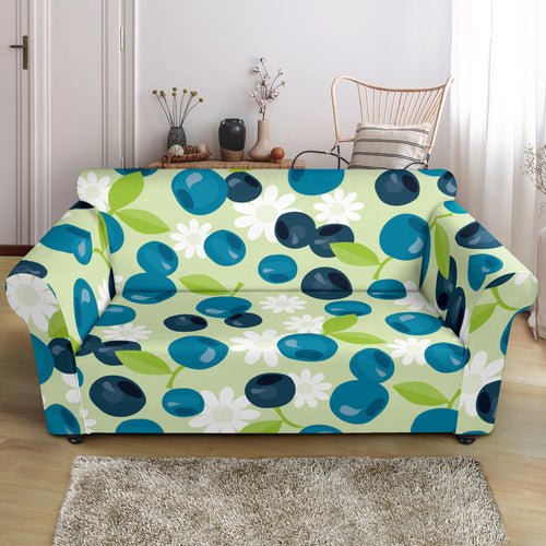 Blueberry Flower Pattern Loveseat Couch Slipcover
