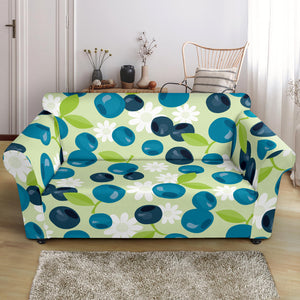 Blueberry Flower Pattern Loveseat Couch Slipcover
