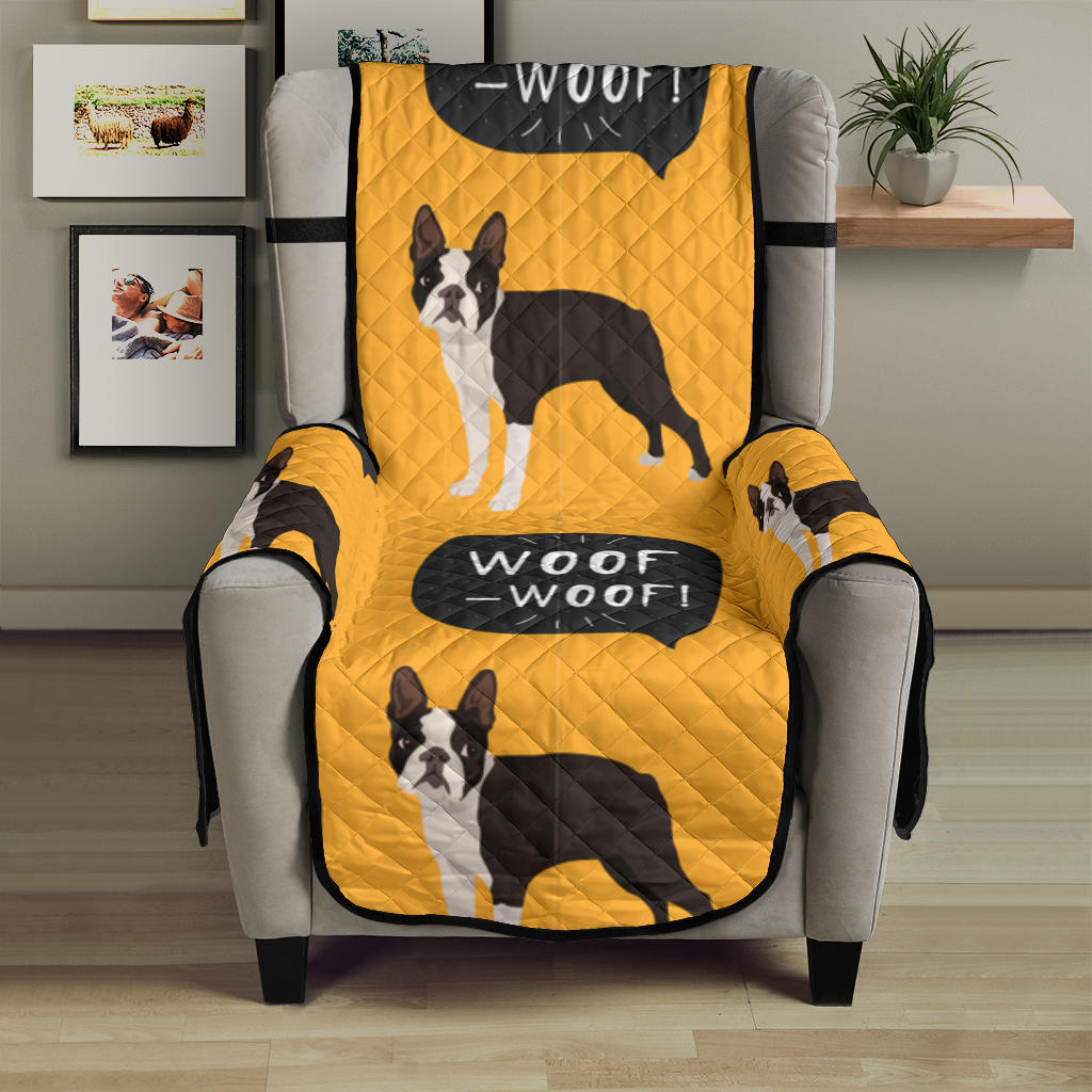 Boston terrier design pattern Chair Cover Protector