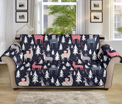 Deers Winter Christmas pattern Sofa Cover Protector