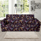 Hummingbird Pattern Print Design 04 Sofa Slipcover