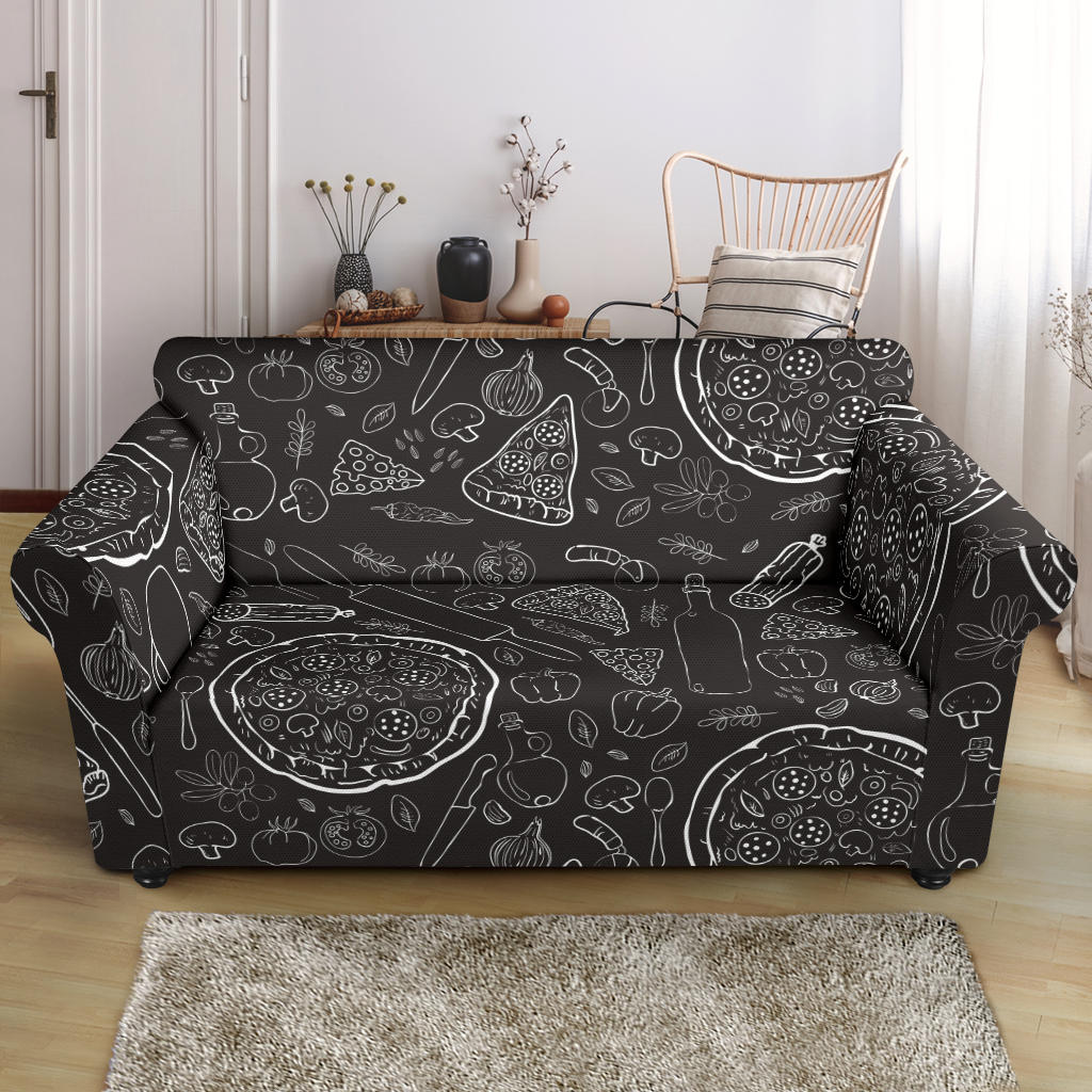 Pizza Pattern  Loveseat Couch Slipcover