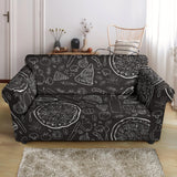 Pizza Pattern  Loveseat Couch Slipcover