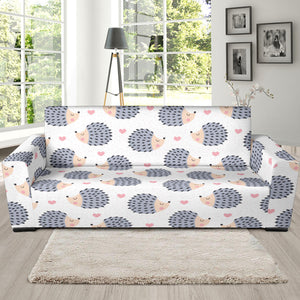 Hedgehog Pattern Print Design 04 Sofa Slipcover