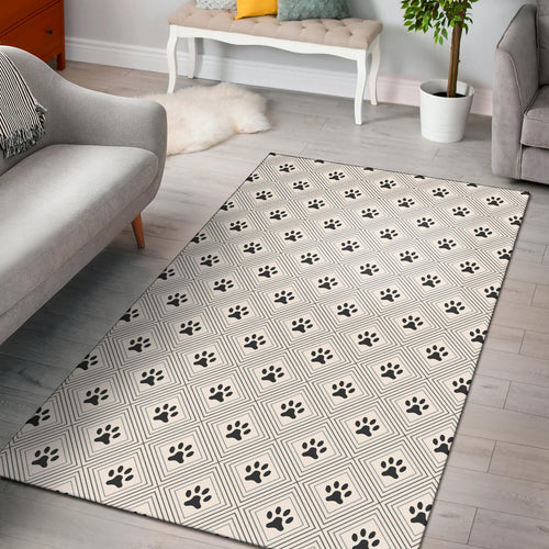 Dog Paws Pattern Print Design 03 Area Rug