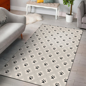 Dog Paws Pattern Print Design 03 Area Rug
