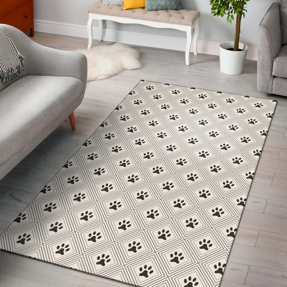 Dog Paws Pattern Print Design 03 Area Rug