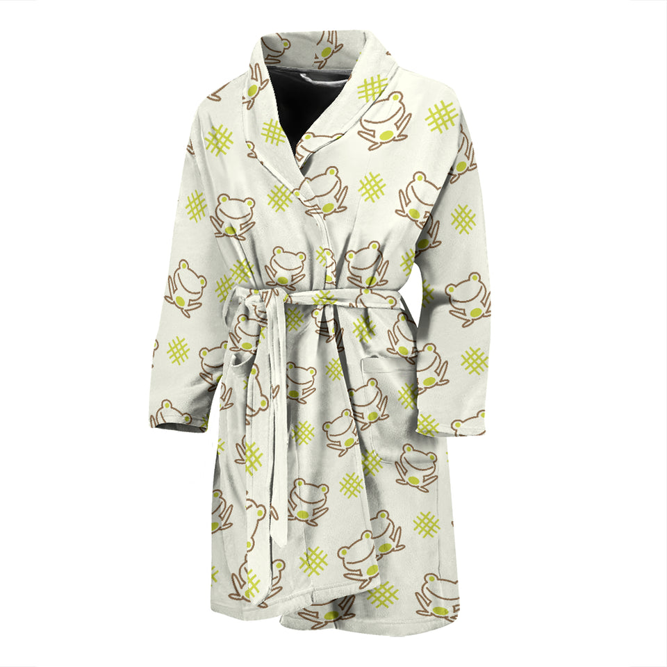 Cute Cartoon Frog Baby Pattern Men'S Bathrobe