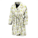 Cute Cartoon Frog Baby Pattern Men'S Bathrobe
