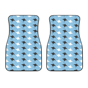 Stingray Pattern Print Design 03 Front Car Mats