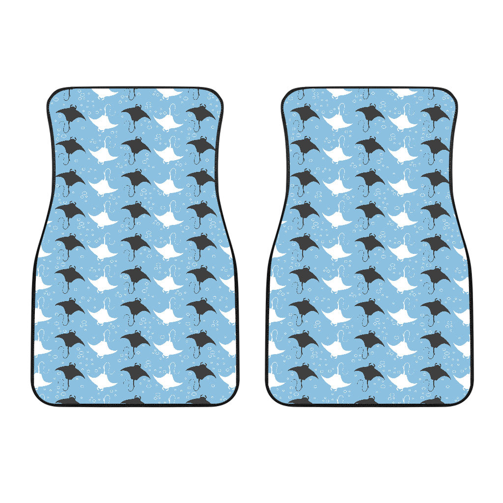 Stingray Pattern Print Design 03 Front Car Mats