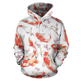 Watercolor Koi Fish Carp Fish Pattern Men Women Pullover Hoodie