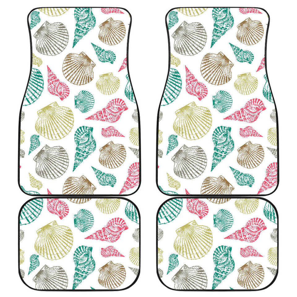 Colorful Shell Pattern Front And Back Car Mats