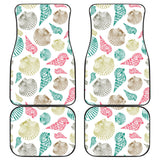 Colorful Shell Pattern Front And Back Car Mats