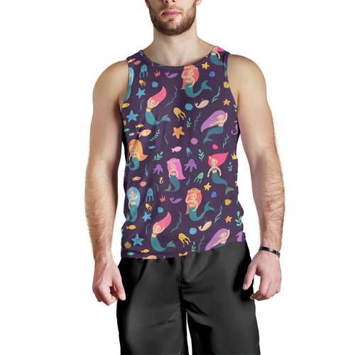 beautiful mermaid Fish jellyfish algae other marine world Men Tank Top