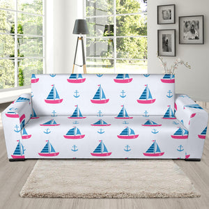 Sailboat Anchor Pattern Sofa Slipcover
