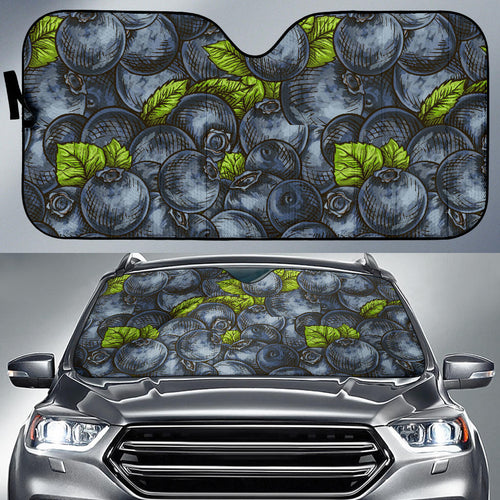 Blueberry Pattern Car Sun Shade