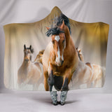 Wild Horses Hooded Blanket