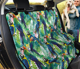 Colorful Parrot Exotic Flower Leaves Dog Car Seat Covers