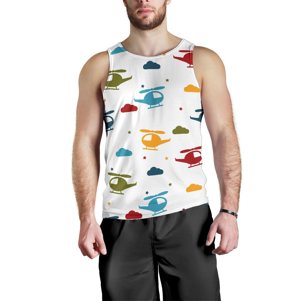 Colorful helicopter pattern Men Tank Top