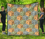Dice Pattern Print Design 05 Premium Quilt