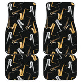 Saxophone Design Pattern Front And Back Car Mats