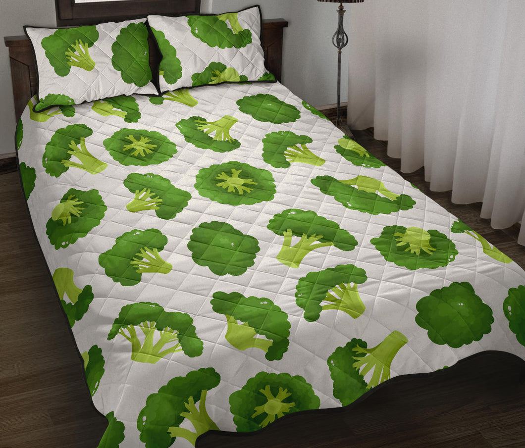 Cute broccoli pattern Quilt Bed Set