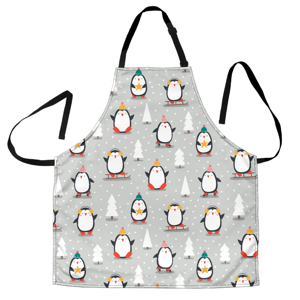 Cute Penguin Christmas Pattern Adjustable Apron