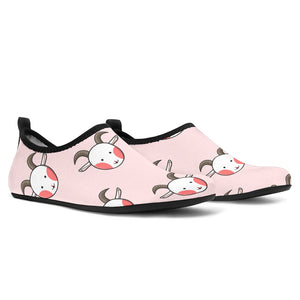 Cute Goat Pattern Aqua Shoes