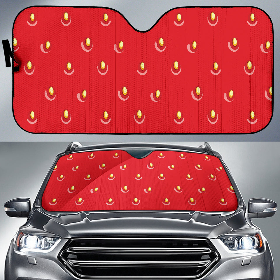 Strawberry Texture Skin Pattern Car Sun Shade