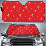 Strawberry Texture Skin Pattern Car Sun Shade