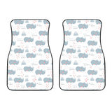 Cute Rhino Heart Pattern Front Car Mats