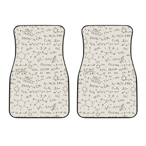 Chemistry Periodic Table Pattern Print Design 04 Front Car Mats