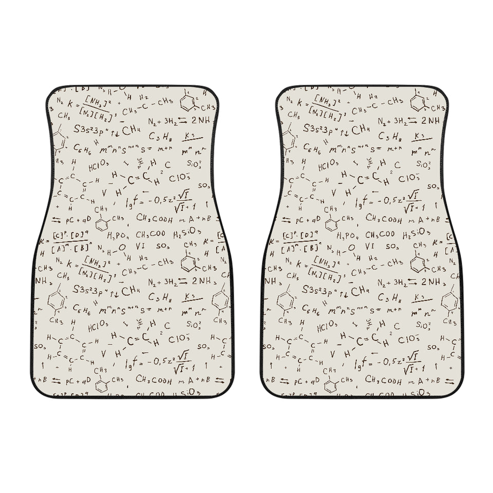 Chemistry Periodic Table Pattern Print Design 04 Front Car Mats