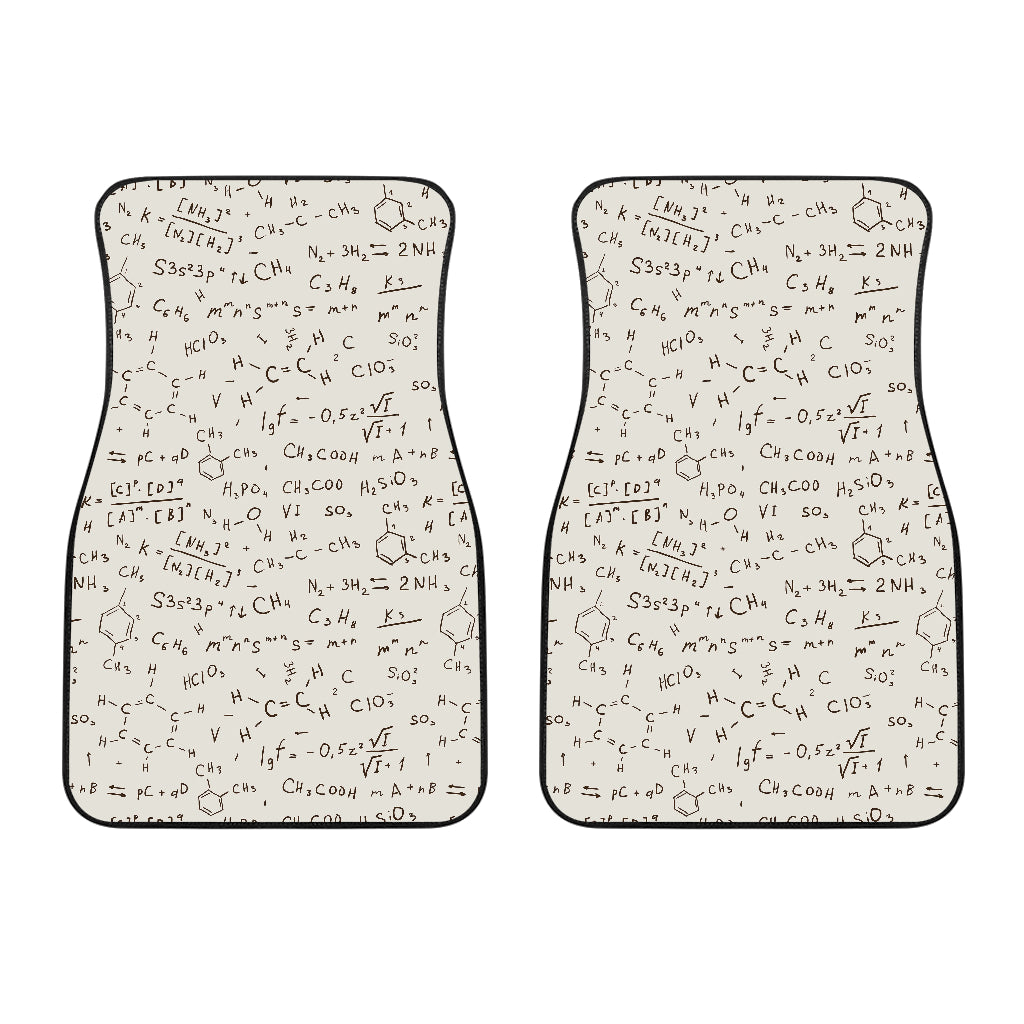 Chemistry Periodic Table Pattern Print Design 04 Front Car Mats