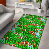 Clown Fish Pattern Print Design 01 Area Rug