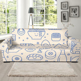 Cute Sushi Icon Pattern Sofa Slipcover