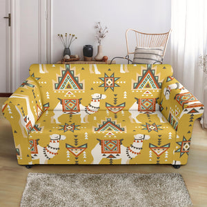 Camels Ethnic Motif Pattern Loveseat Couch Slipcover