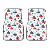 Cute Color Paper Sailboat Pattern Front Car Mats