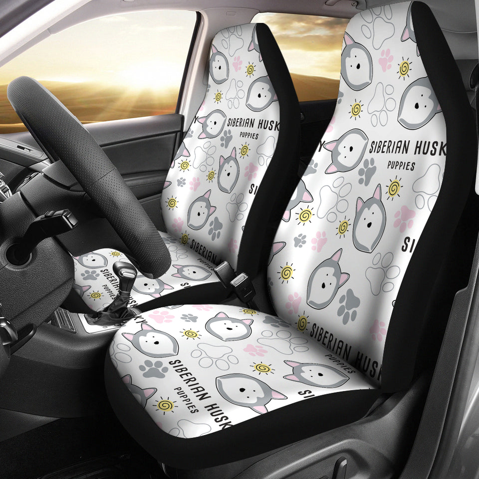 Siberian Husky Design Pattern  Universal Fit Car Seat Covers