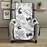 Crows floral wreath rabbit pattern Chair Cover Protector