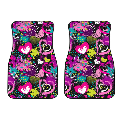 Heart Dot Wave Star Creative Design Pattern Front Car Mats