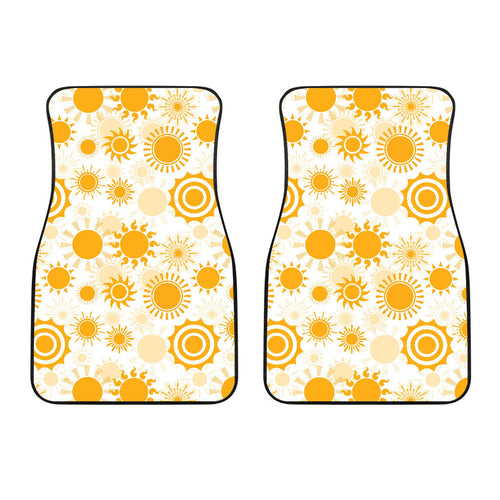 Sun Design Pattern Front Car Mats