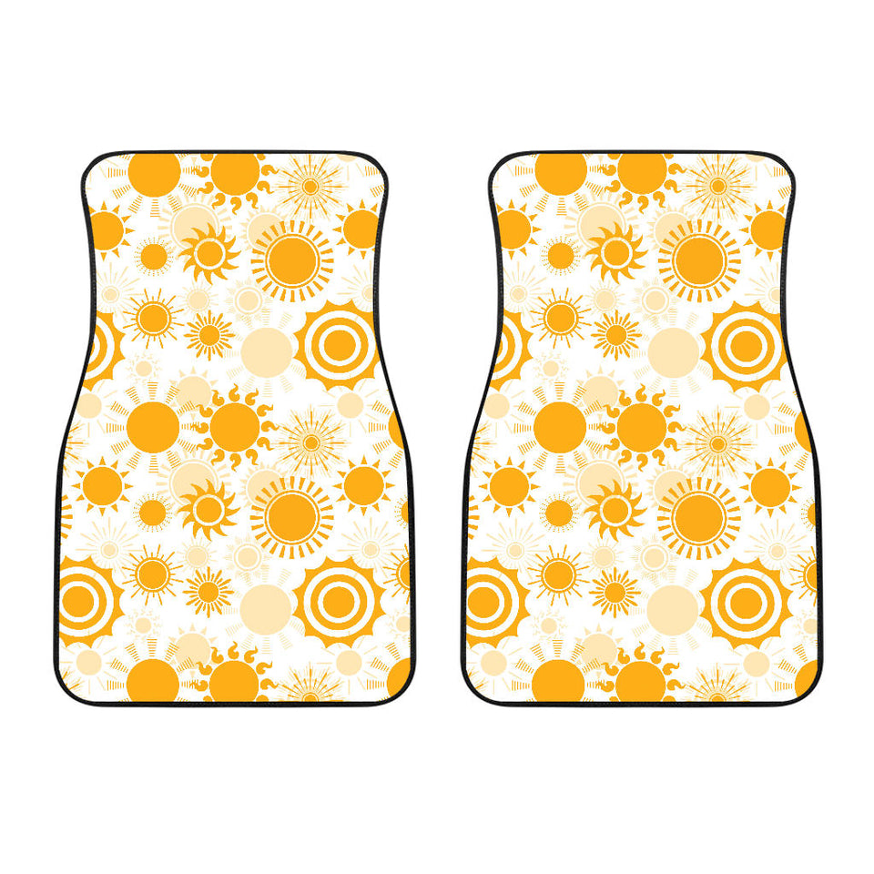 Sun Design Pattern Front Car Mats