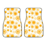 Sun Design Pattern Front Car Mats