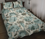 Dragonfly Butterfly Plants insect flower vintage style pattern Quilt Bed Set